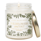 Wildflowers and Salt Soy Patterned Candle - Clear Jar - 9 oz
