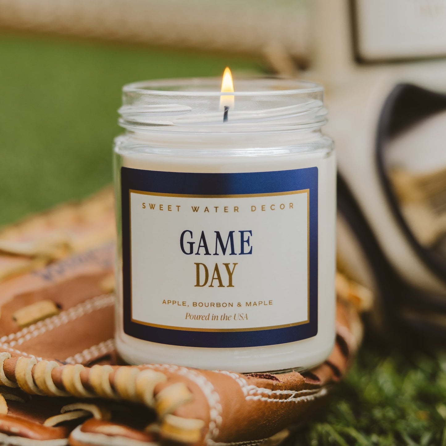 Game Day Blue Soy Candle - Clear Jar - 9 oz