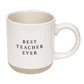 Best Teacher Ever 14 oz Stoneware Coffee Mug