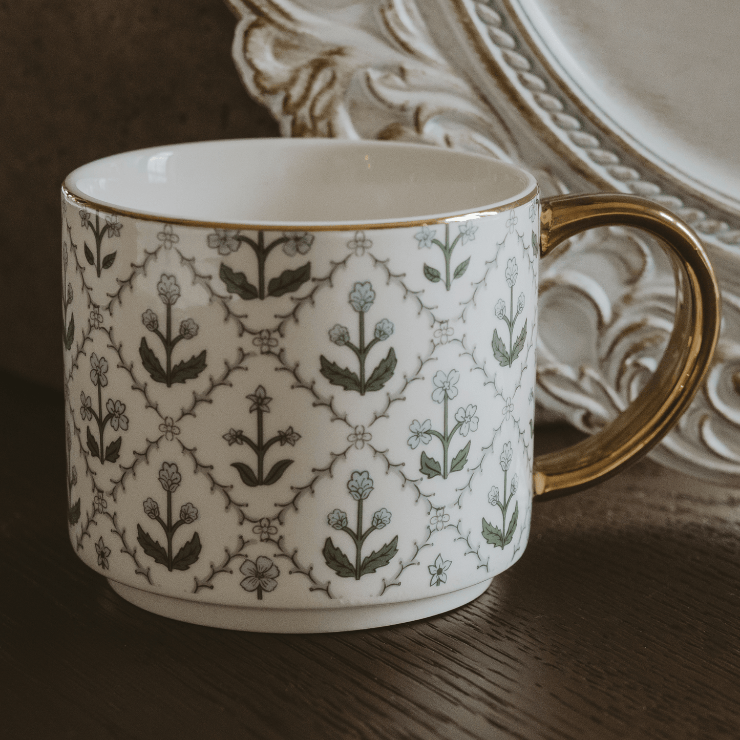Floral Quilt 14 oz Coffee Mug