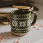 Green Fair Isle Sweater 14 oz Stoneware Coffee Mug