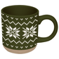 Green Fair Isle Sweater 14 oz Stoneware Coffee Mug