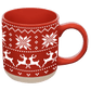 Red Fair Isle Sweater 14 oz Stoneware Coffee Mug
