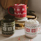 Red Fair Isle Sweater 14 oz Stoneware Coffee Mug