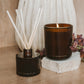 Hello Fall Amber Tinted Glass Jar Reed Diffuser