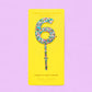 Colorful Confetti Cake Topper Numbers 0-9
