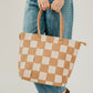 Courtney Checkered Tote