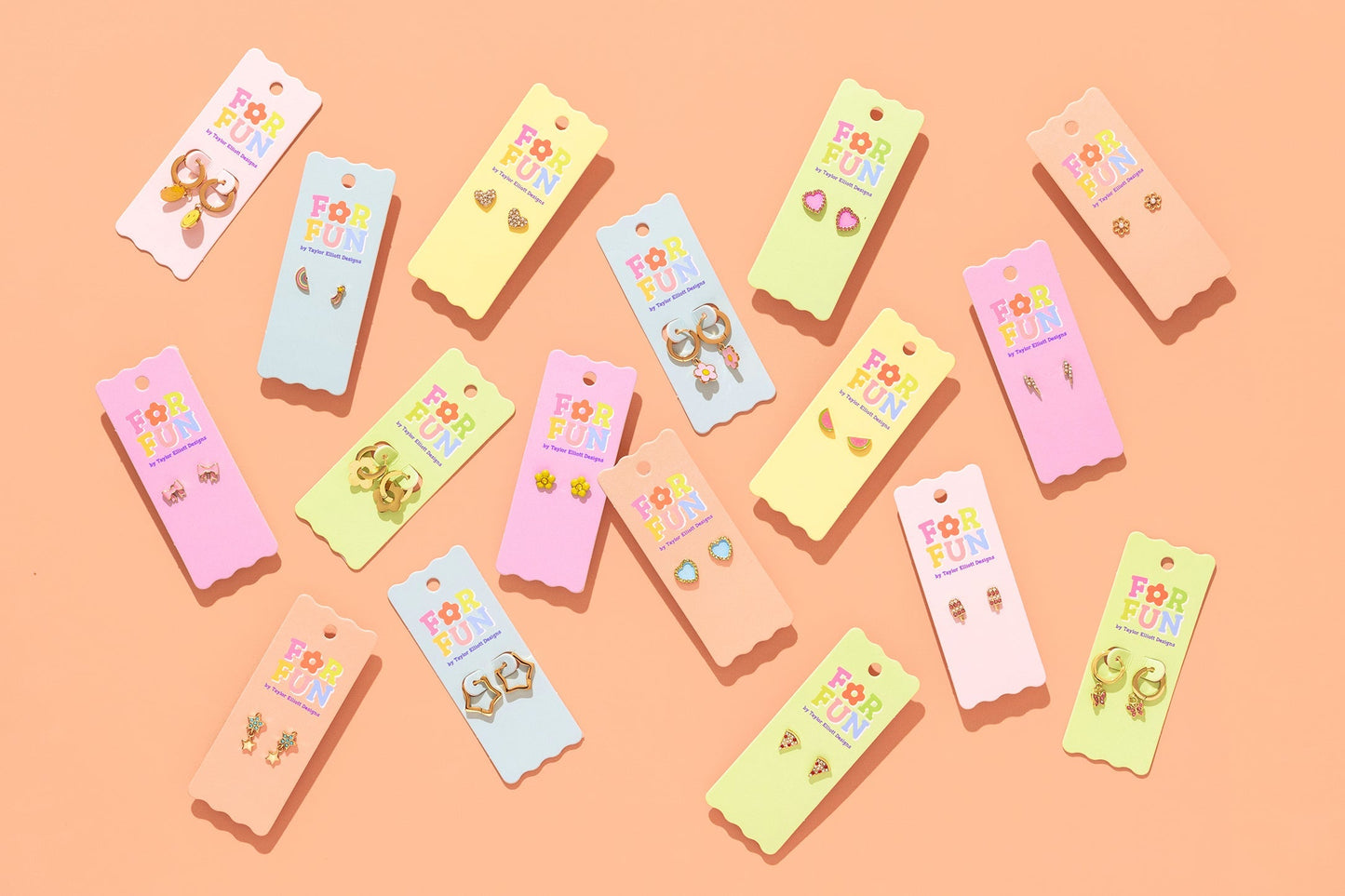 For Fun - Phoebe Heart Studs