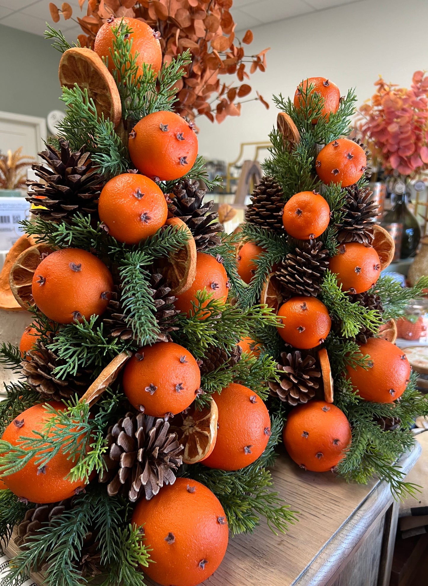 17" Pomander Pinecone Orange Tree