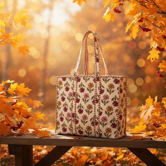 Harvest Block Print Tote