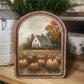 Arch Top Pumpkin Farmhouse Framed Art