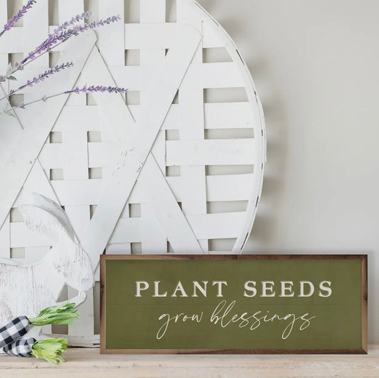 Plant seeds grow blessings wall decor