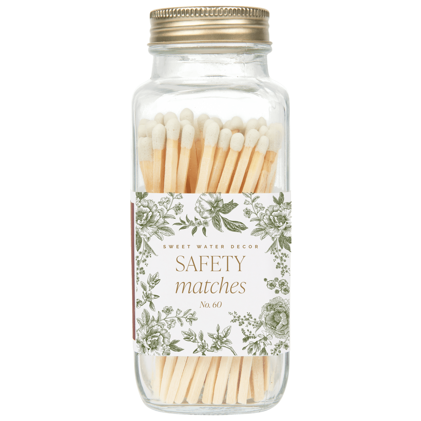 Green Delft White Tip Safety Matches - 60 Count, 3.75"