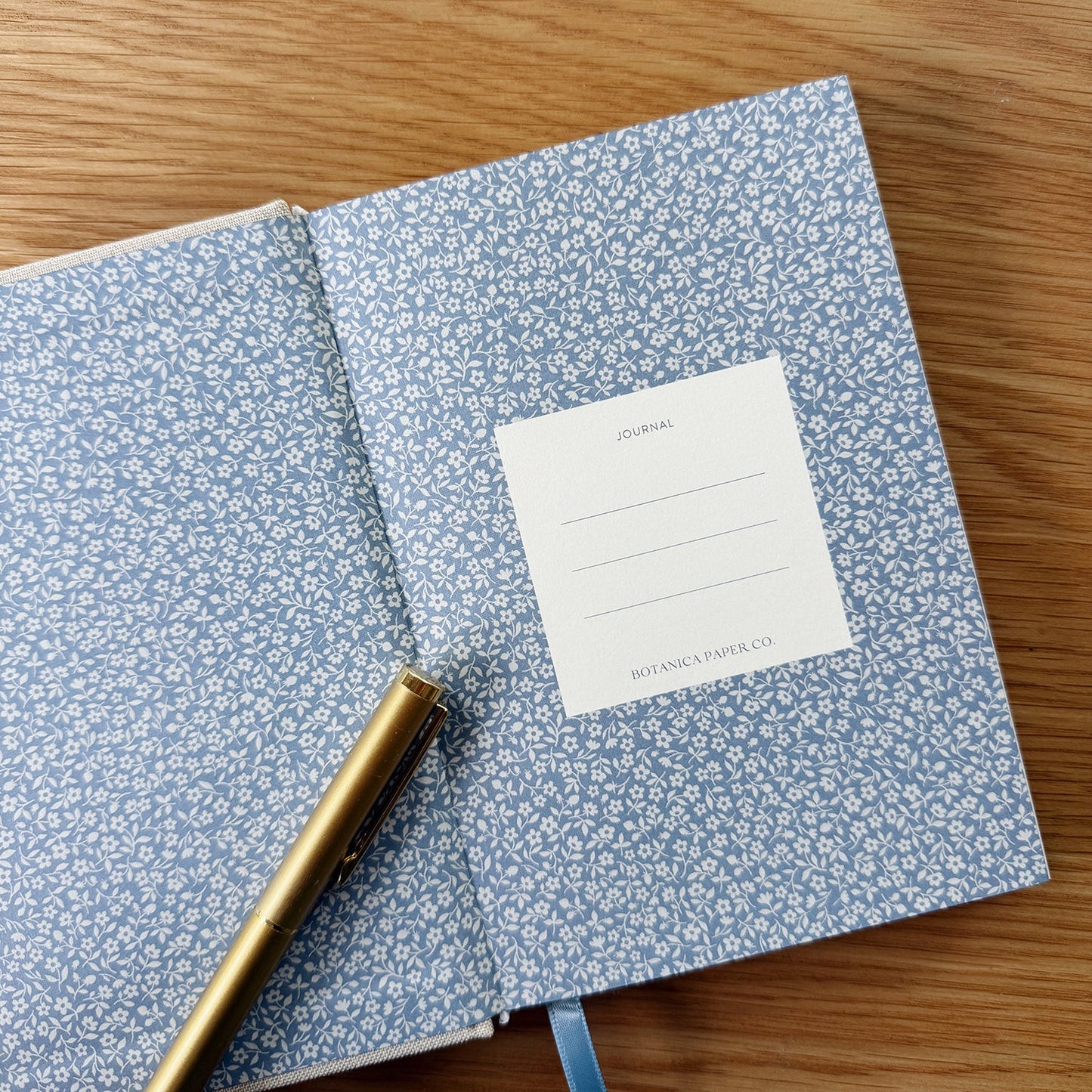 BLUE FLORA | MINI LINEN BOUND JOURNAL