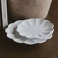 White Scalloped Serving Tray Set