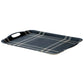 Navy Green Plaid Large Melamine Tray with Handles