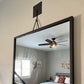 Architectural Black Iron Tripod Wall Mirror | Modern Statement Piece