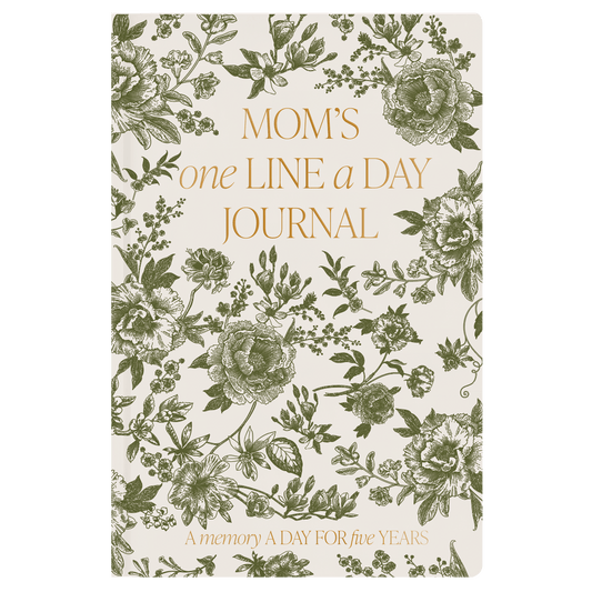 Mom's One Line A Day Green Delft Leather Journal