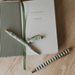 Green Floral Pen Set