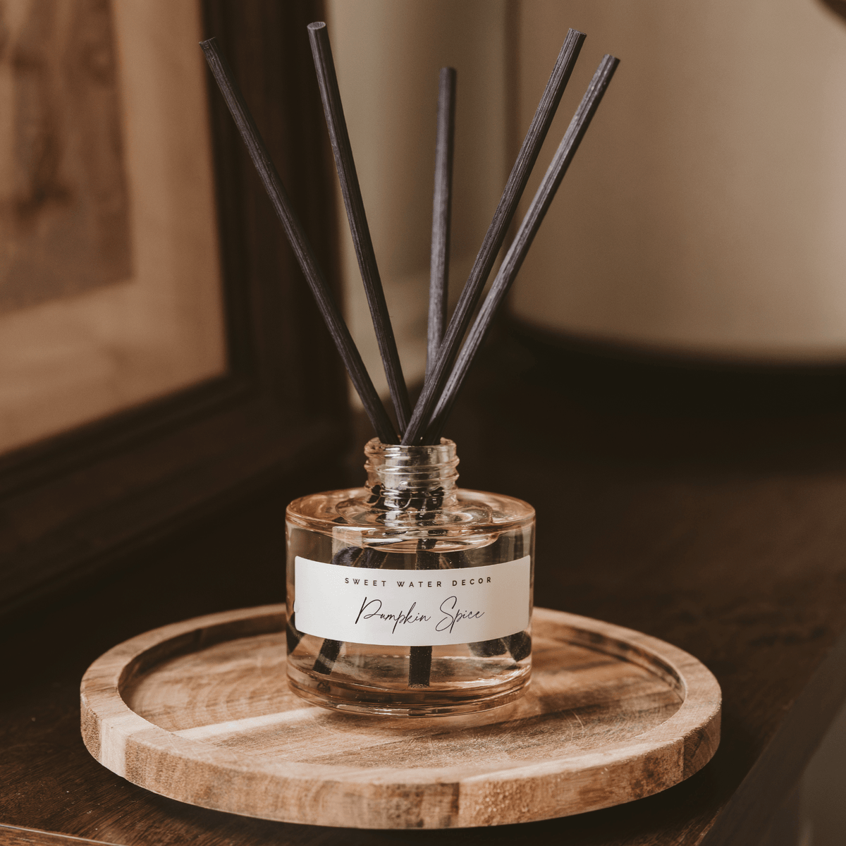 Pumpkin Spice Tinted Glass Jar Reed Diffuser