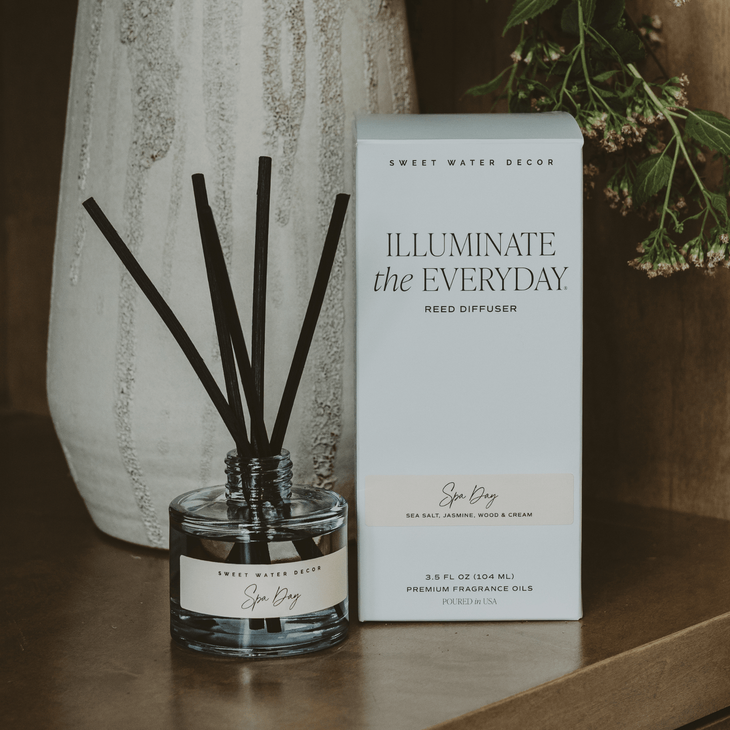 Spa Day Blue Tinted Glass Jar Reed Diffuser