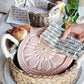 Bread Warmer & Basket Gift Set with Tea Towel - Vintage Flower