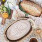 Bread Warmer & Basket Gift Set with Tea Towel - Tree of Life Oval
