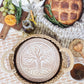 Bread Warmer & Basket Gift Set with Tea Towel - Tree of Life Round