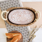 Bread Warmer & Basket Gift Set with Tea Towel - Bird Oval