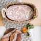Bread Warmer & Basket Gift Set with Tea Towel - Lovebird Oval