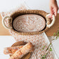Bread Warmer & Basket Gift Set with Tea Towel - Bird Oval