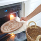 Bread Warmer & Basket Gift Set with Tea Towel - Bird Oval