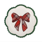 Plaid Bow Christmas Paper Salad Plates 8"