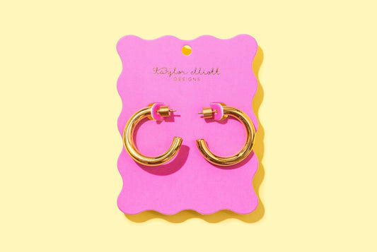 Terry Gold Medium Hoops