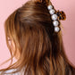 Brown Tortoise Pearl Claw Clip