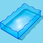 Blue Rectangle Wavy Tray