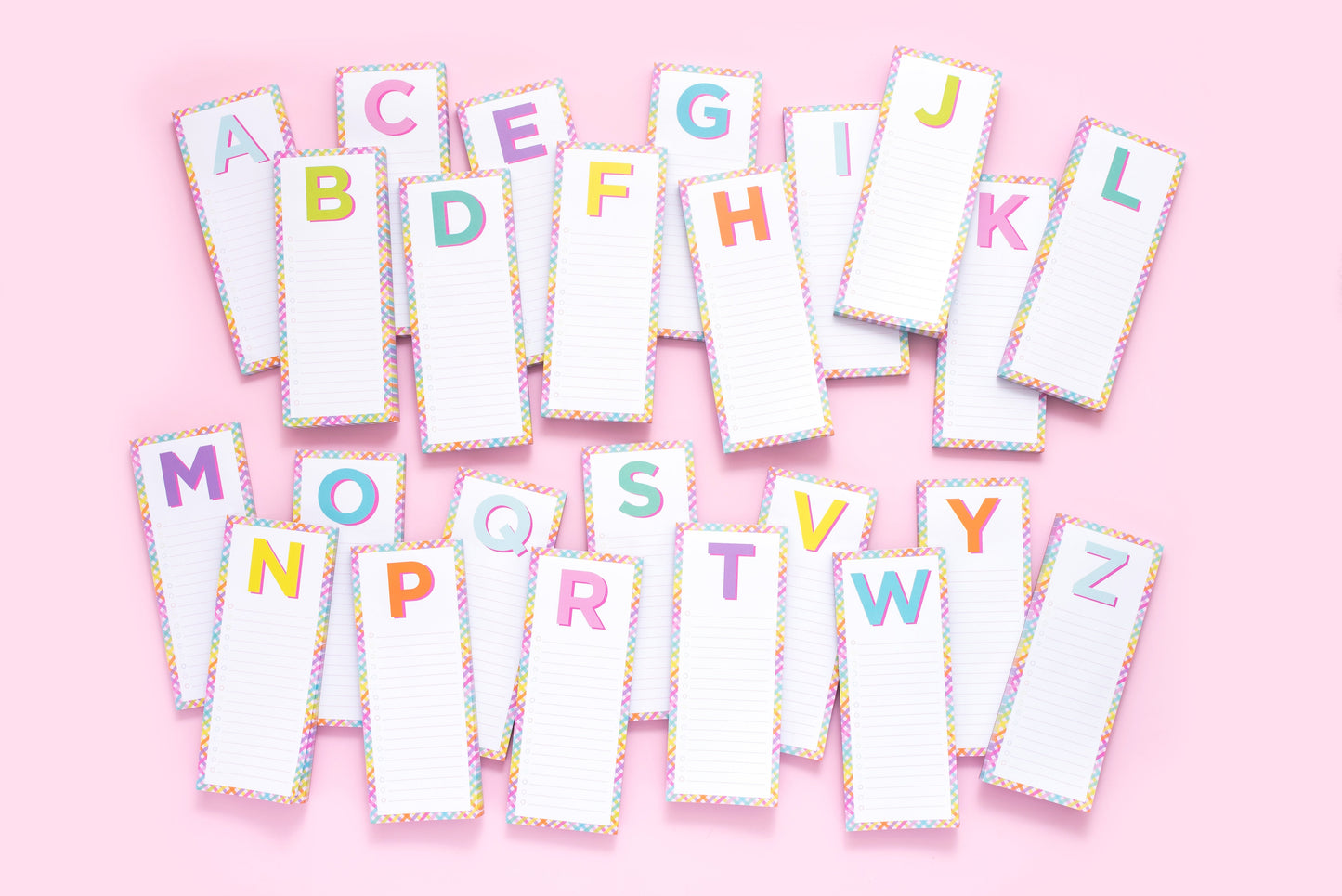Letter List Pads A-Z