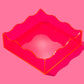 Hot Pink Square Wavy Tray