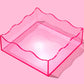 Light Pink Square Wavy Tray