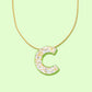 Pearl Confetti Letter Necklaces