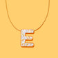 Pearl Confetti Letter Necklaces