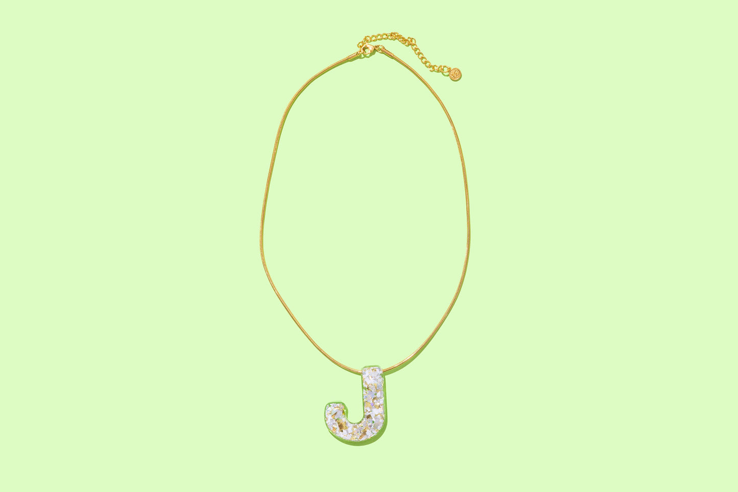 Pearl Confetti Letter Necklaces