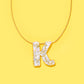 Pearl Confetti Letter Necklaces