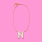 Pearl Confetti Letter Necklaces