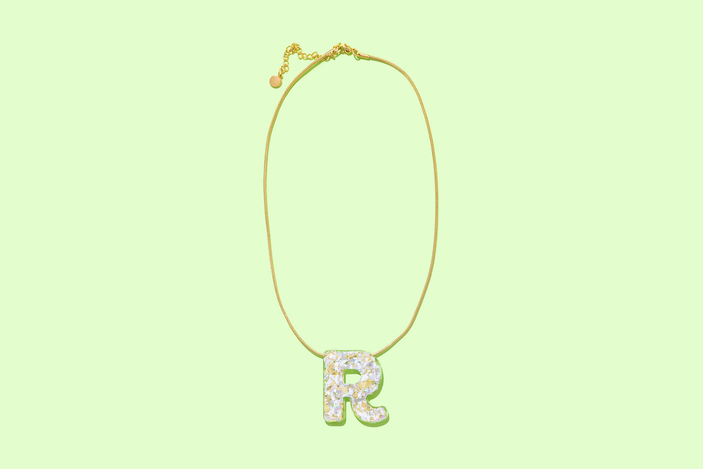 Pearl Confetti Letter Necklaces