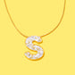 Pearl Confetti Letter Necklaces