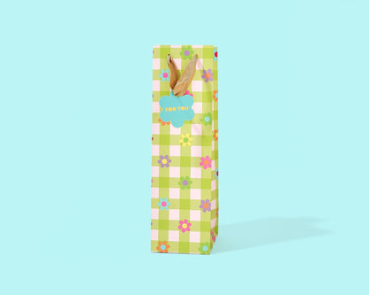 Gingham Flowers Gift Bags (3 sizes)
