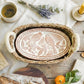 Bread Warmer & Basket - Lovebirds Oval