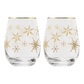 Snowflakes Stemless Wine Glass - Boxed Set of 2