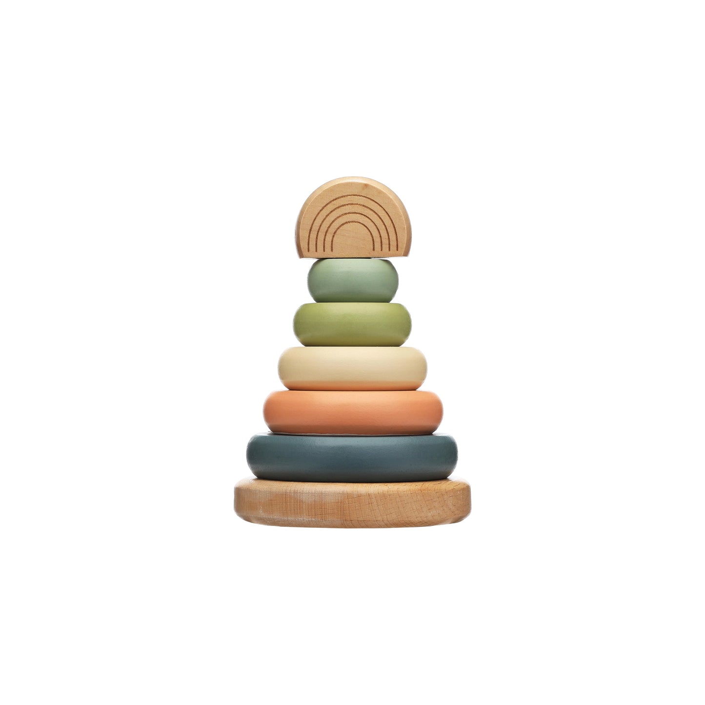 Wooden Stacking Rainbow Tower Baby Toy,